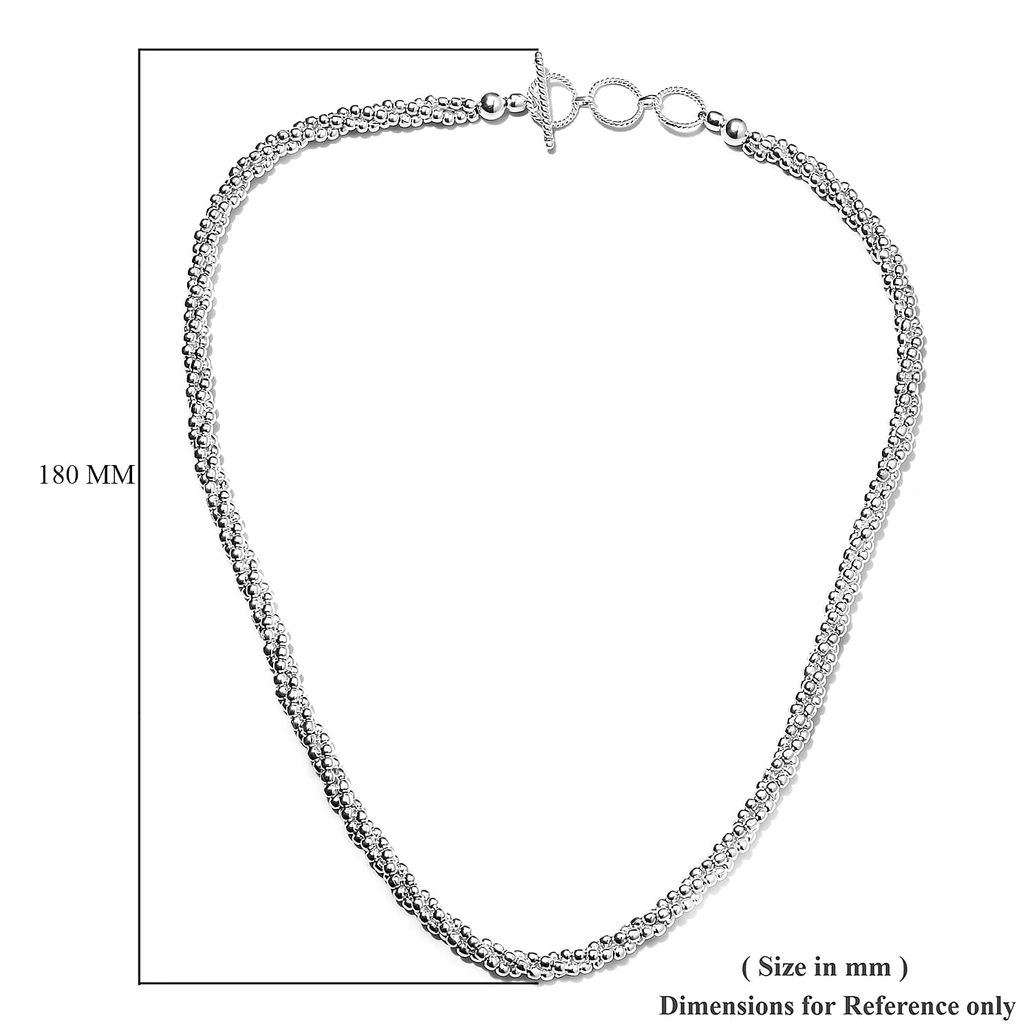 Sterling Silver Popcorn Necklace (Size 20 with Extender), Silver wt 39.50 Gms