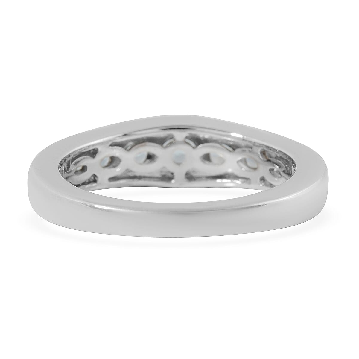 14K White Gold AA Espirito Santo Aquamarine (Rnd) Ring