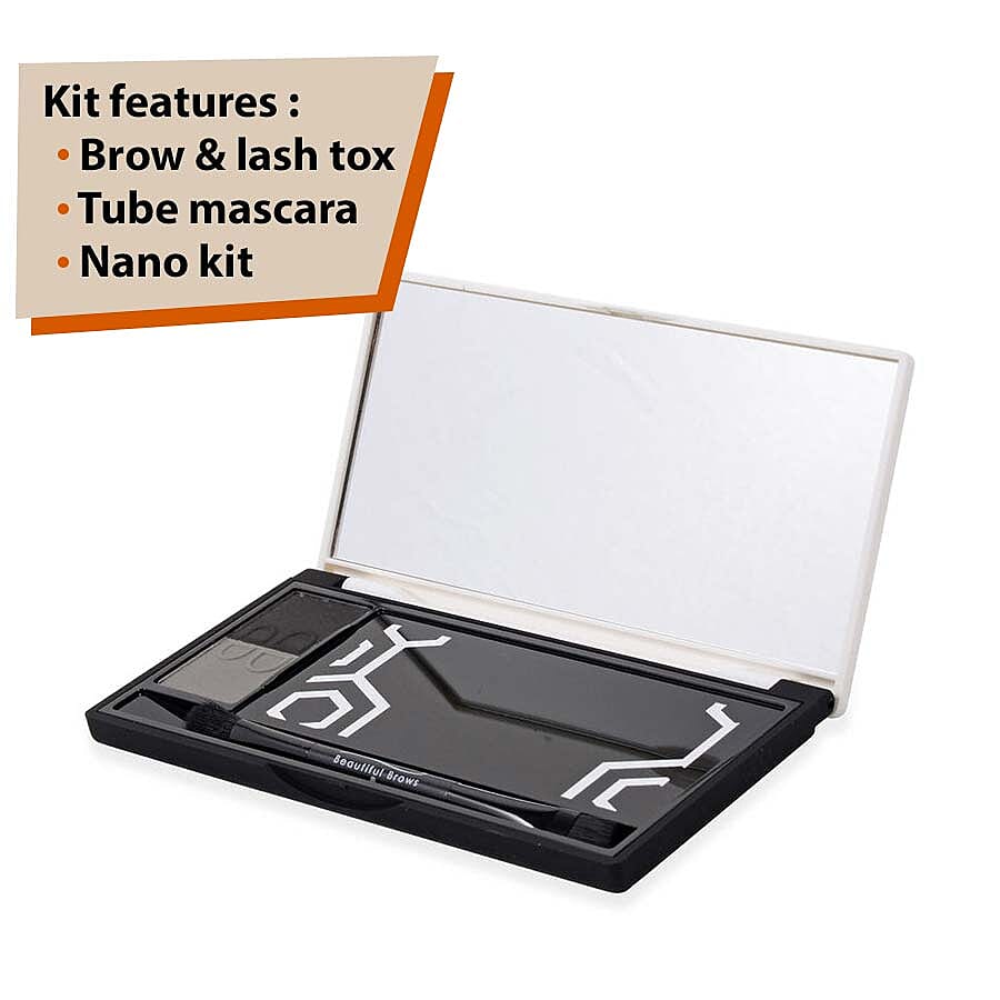 Beautiful Brows- Brow & Lash Tox & Tube Mascara & Nano Kit - Slate-Black