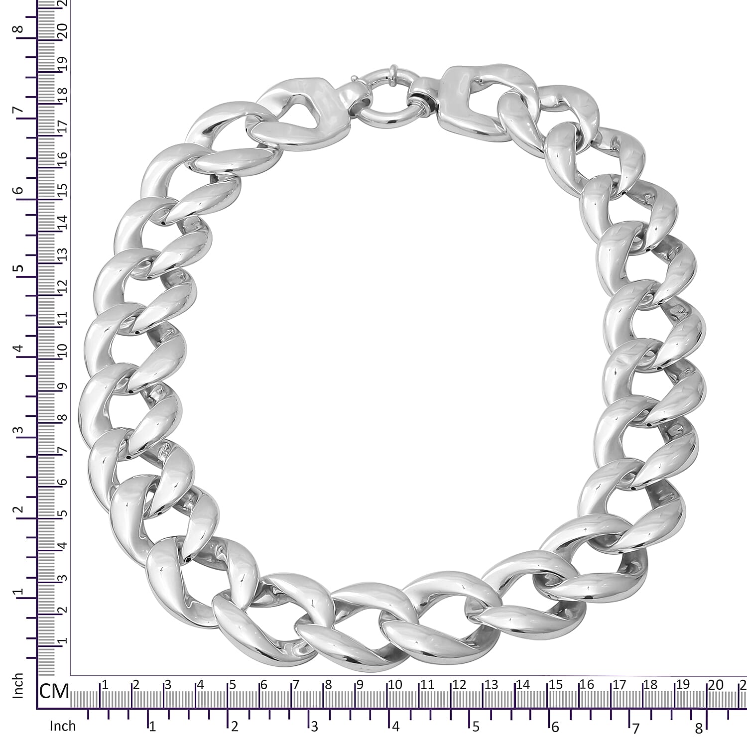 Sterling Silver Necklace (Size 20.5), Silver wt 63.00 Gms