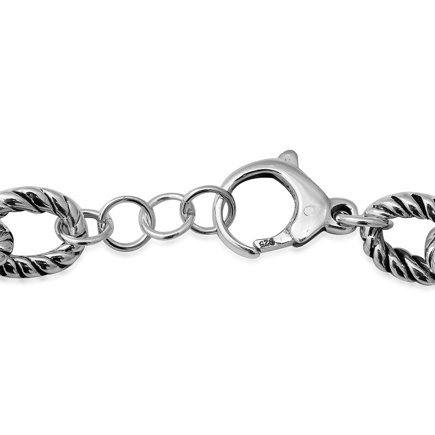 Sterling Silver Link Necklace (Size 20 with Extender), Silver wt 45.0 Gms