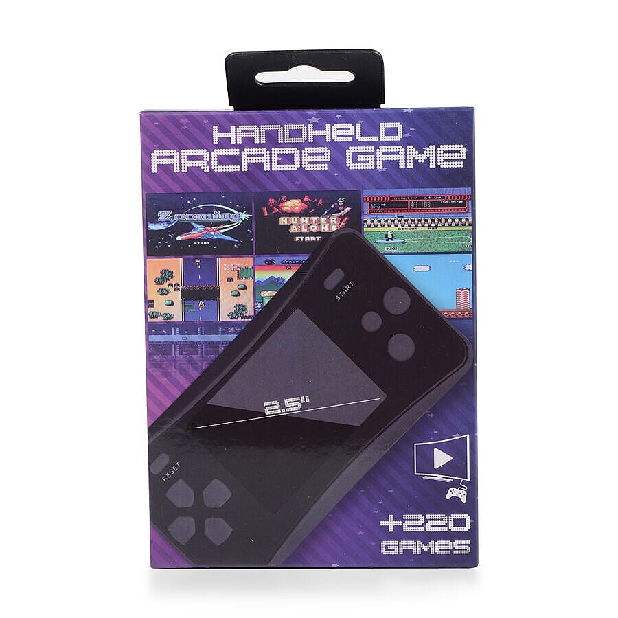 AQUARIUS Handheld Electronic Arcade Retro 220 Classic Games - Black