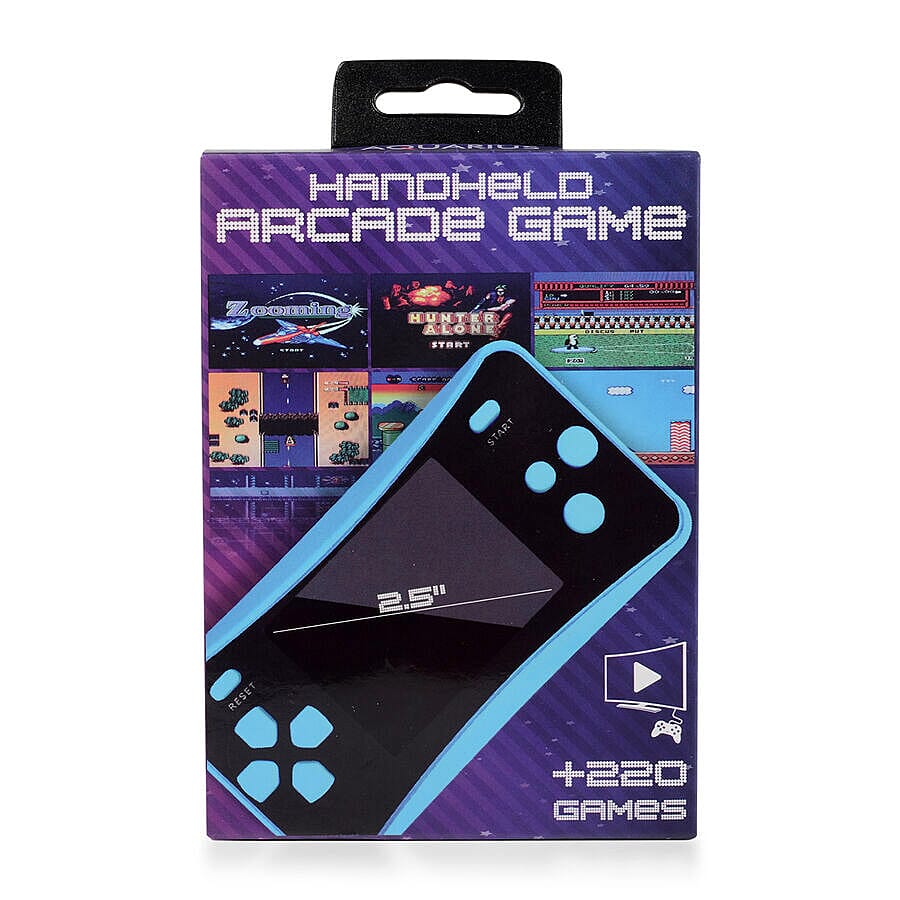 AQUARIUS Handheld Electronic Arcade Retro 220 Classic Games - Blue