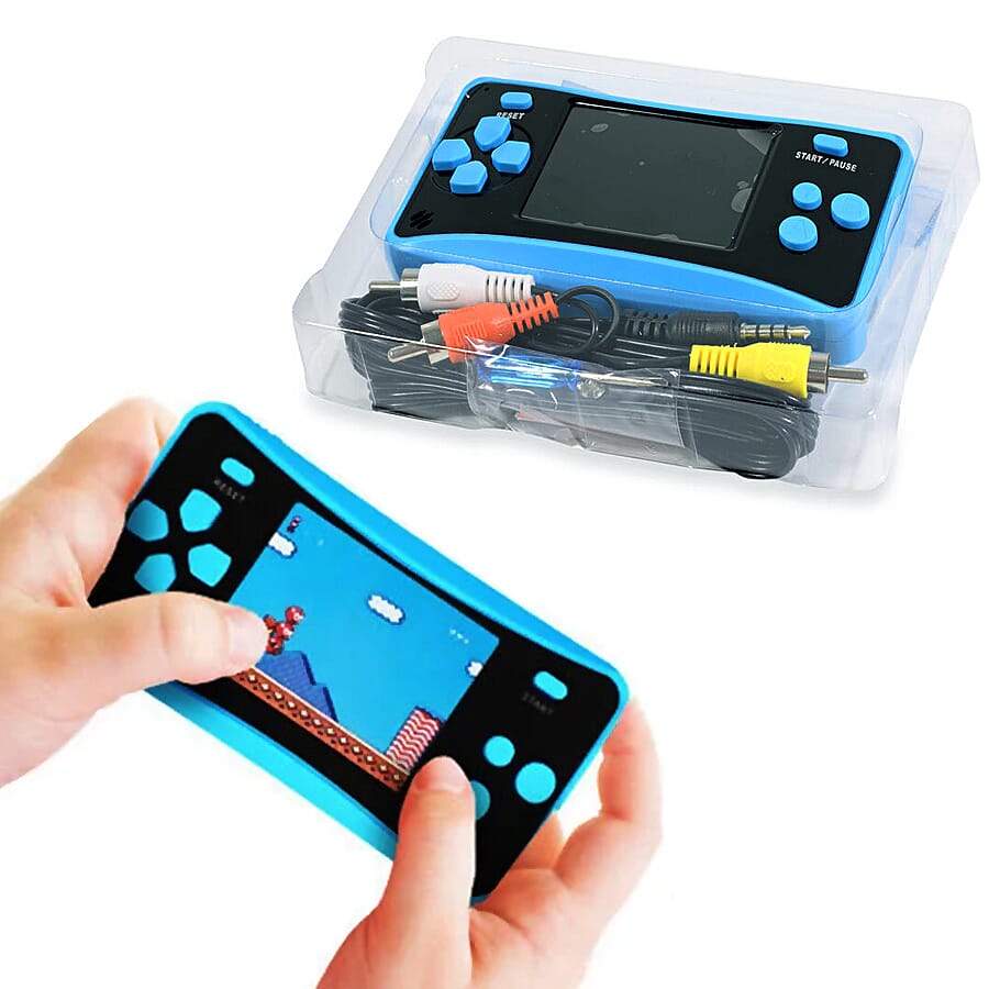 AQUARIUS Handheld Electronic Arcade Retro 220 Classic Games - Blue