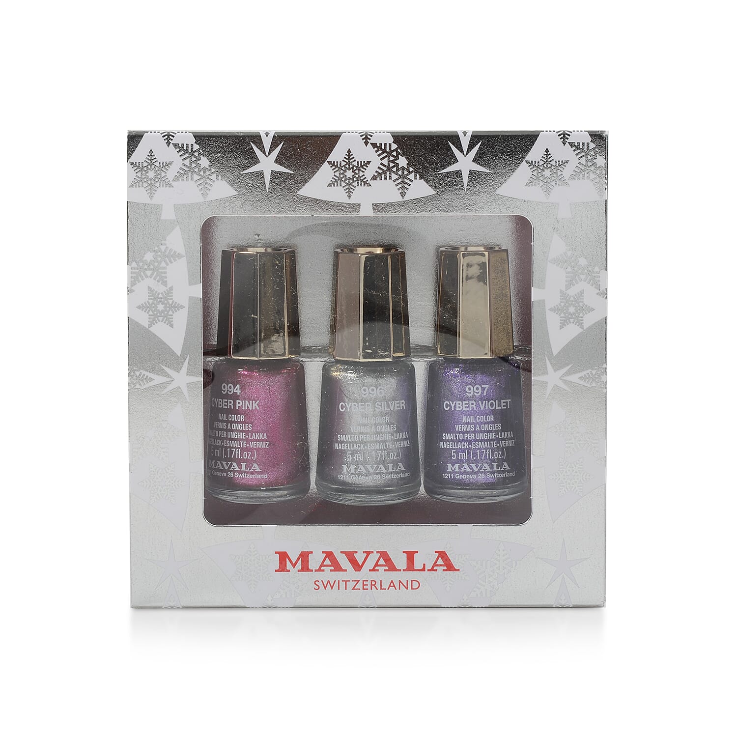 Mavala: Silver Trio - Cyber Pink, Cyber Silver & Cyber Purple