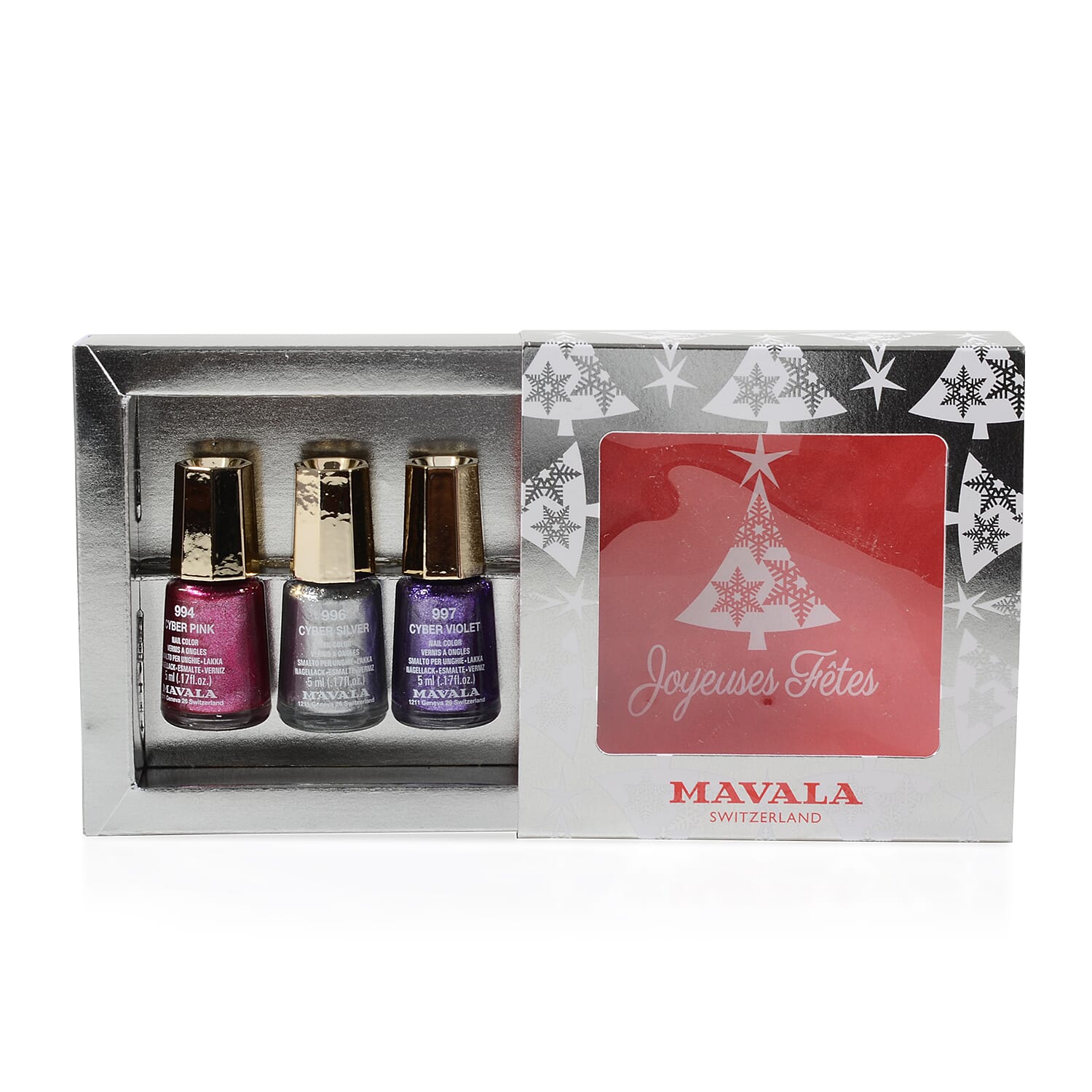 Mavala: Silver Trio - Cyber Pink, Cyber Silver & Cyber Purple