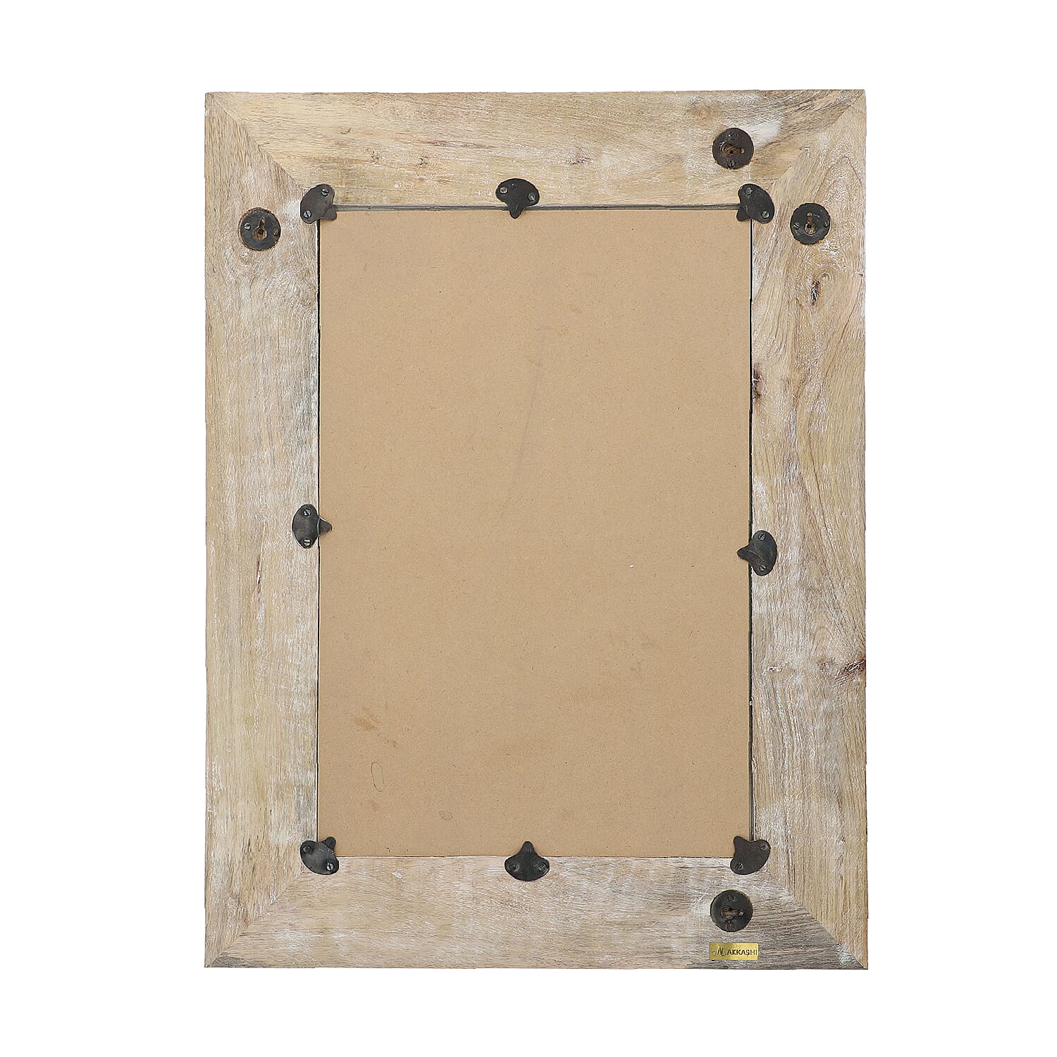 NAKKASHI - Handmade and Hand Carved Wooden Mirror (Size 61x46x2 Cm)