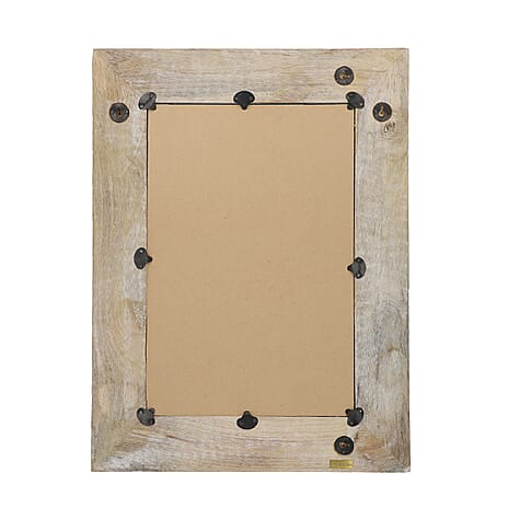 Handmade - Hand Carved Wooden Mirror and Decor Piece (Dimension 59.69x44.45x2.54cm)