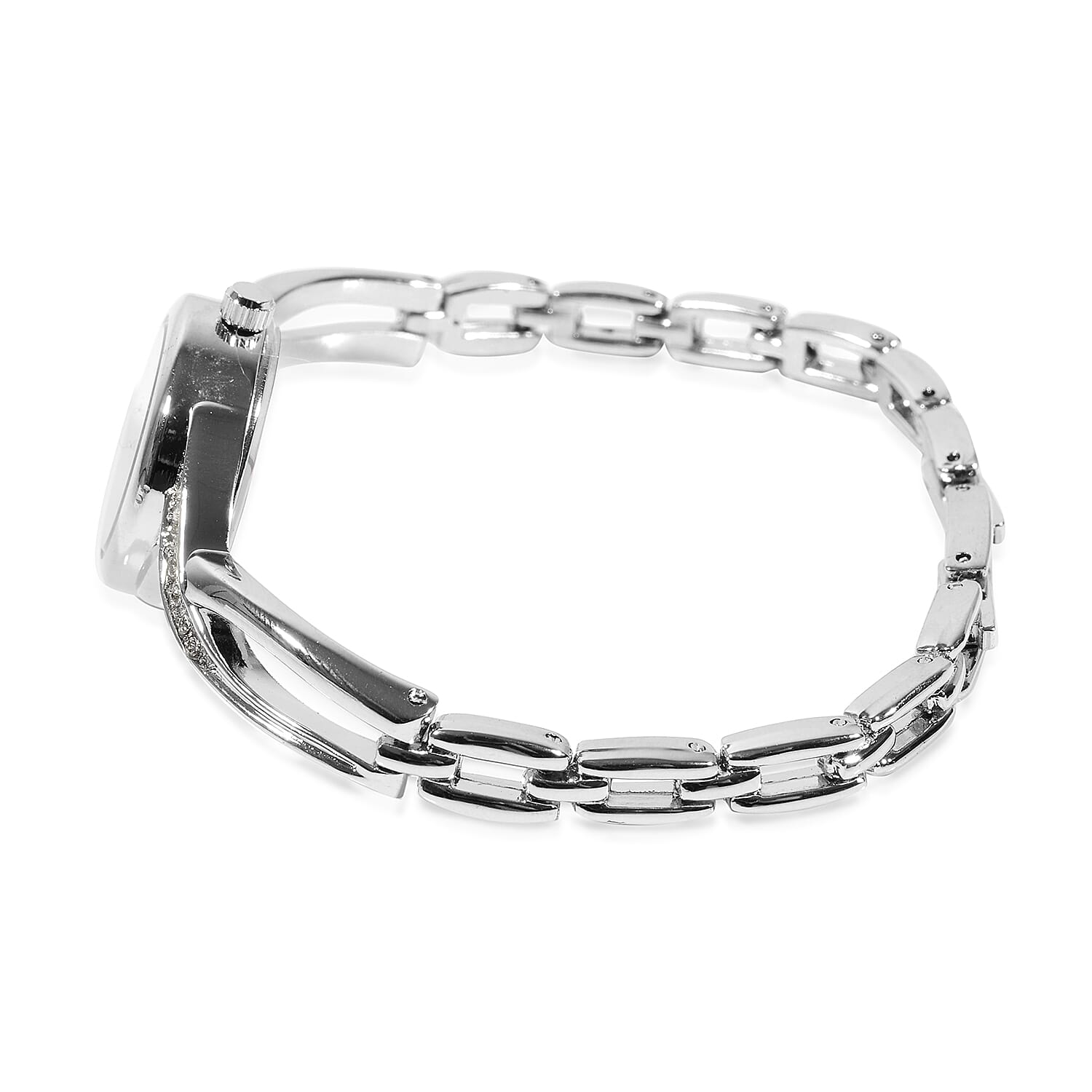 ETERNITY  Studded Ladies Bracelet Watch (Size 7.5) in Silver Tone