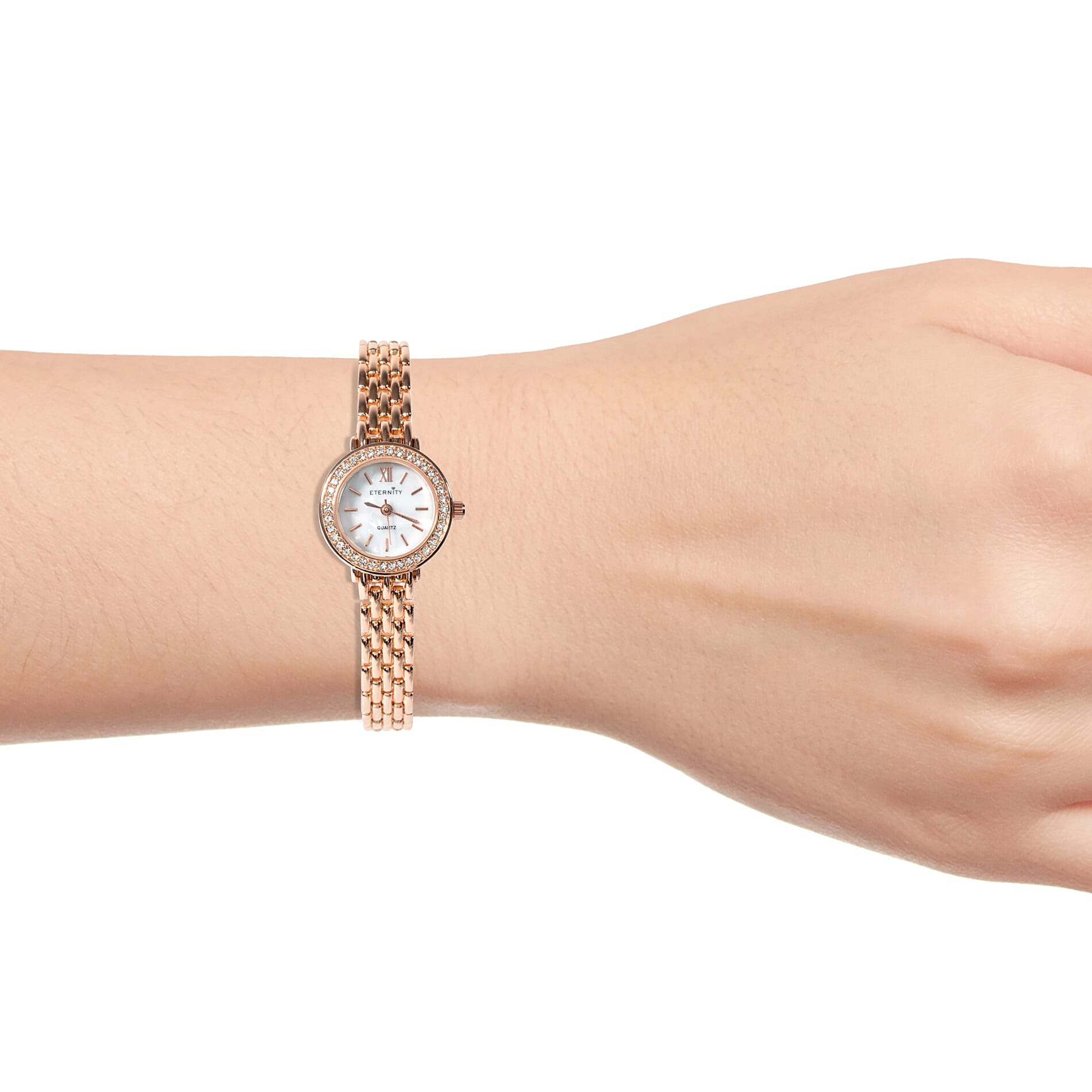 ETERNITY - Ladies  Studded Watch in Rose Gold Tone