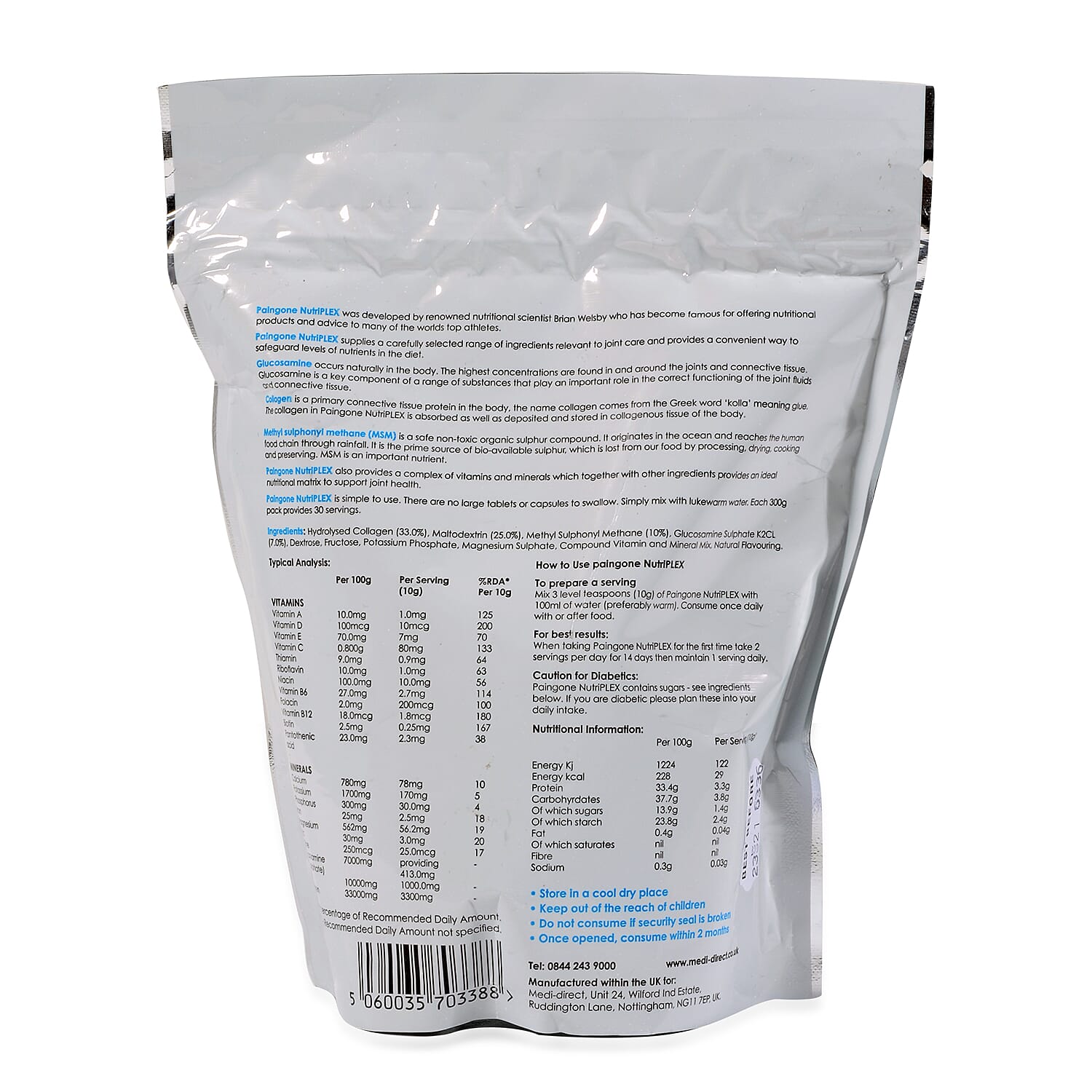 Paingone: Nutriplex Powdered Formula - 300g