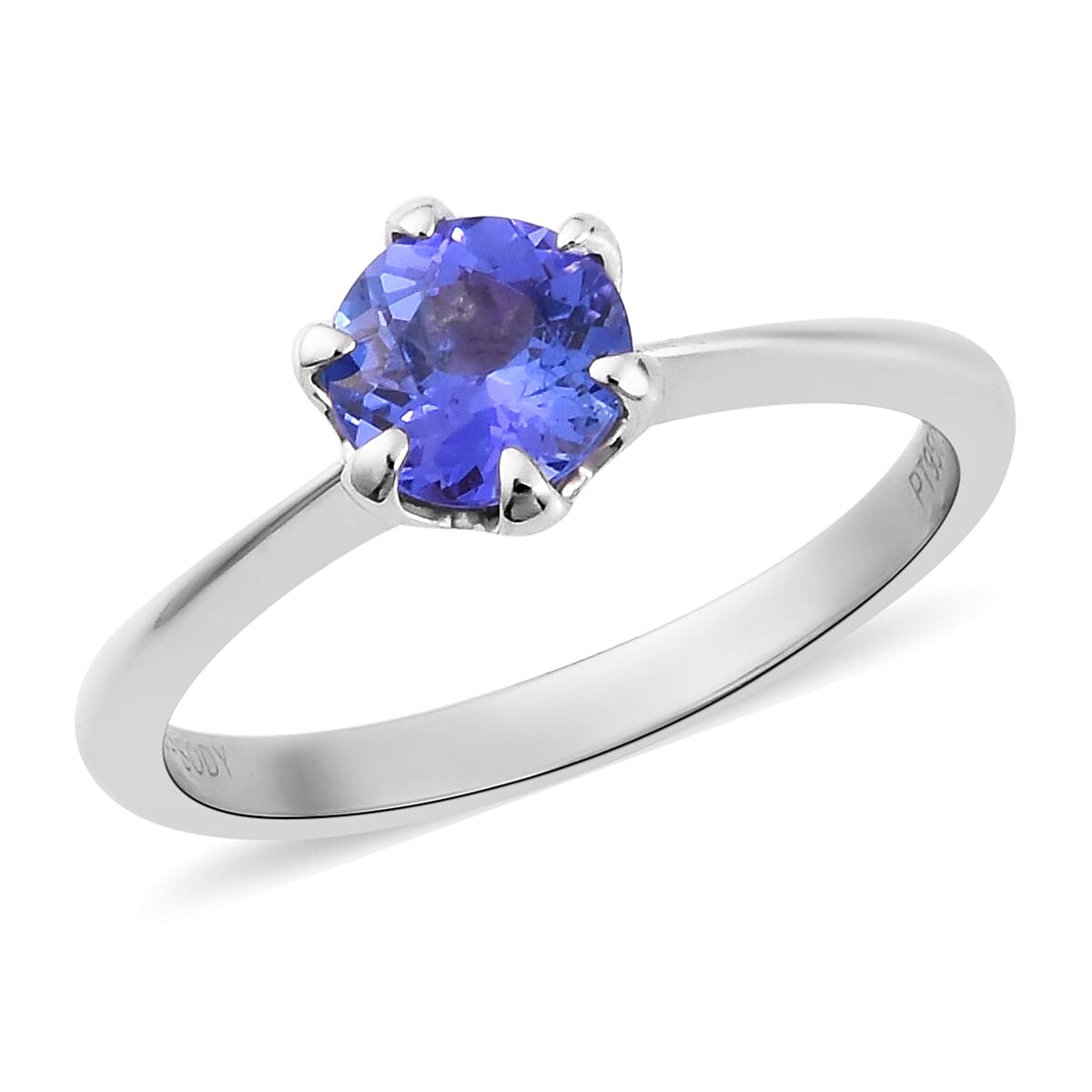 RHAPSODY 950 Platinum AAAA Tanzanite (Rnd) Solitaire Ring 1.00 Ct.