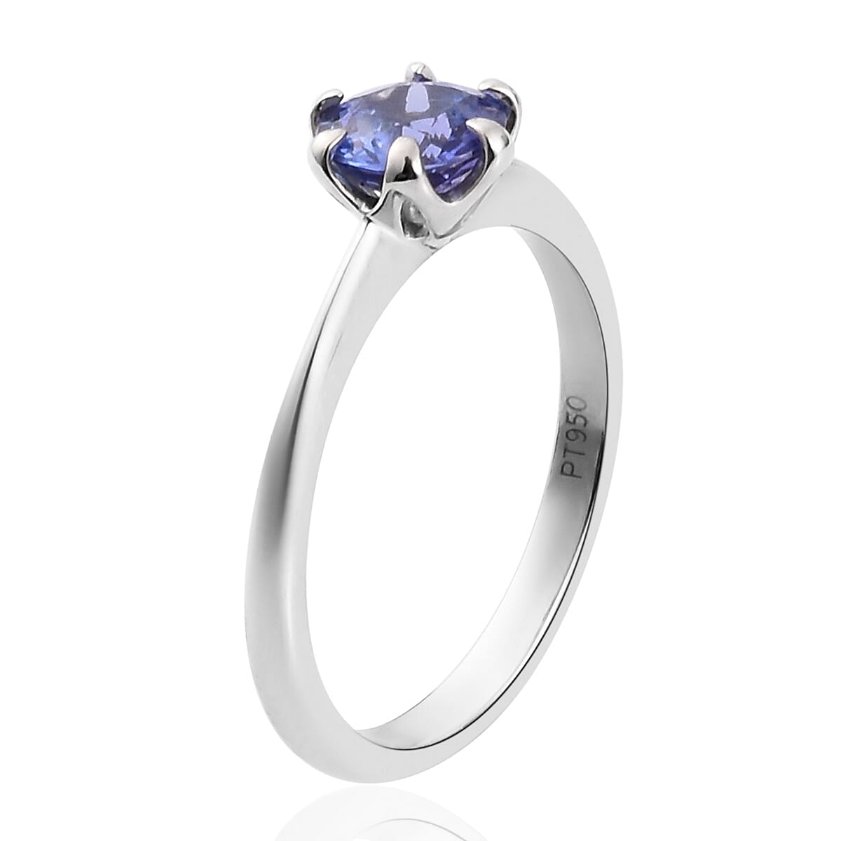 RHAPSODY 950 Platinum AAAA Tanzanite (Rnd) Solitaire Ring 1.00 Ct.