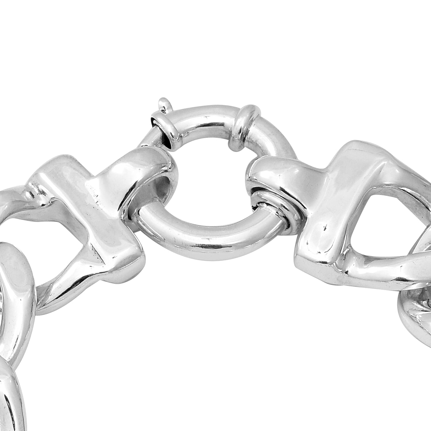 Sterling Silver Curb Link Bracelet (Size 8), Silver wt 20.00 Gms