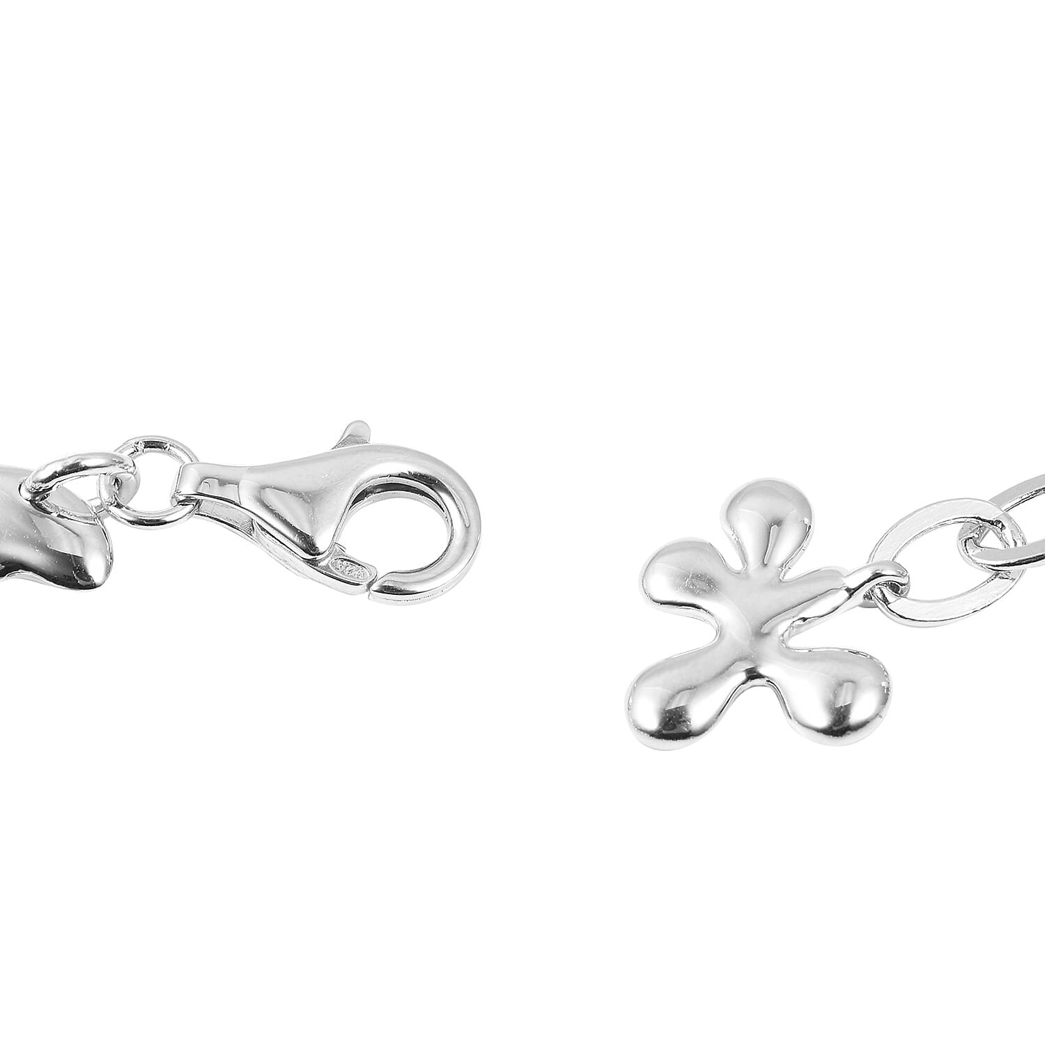 LucyQ Rhodium Overlay Sterling Silver Splash Necklace (Size 15 with 3.5 inch Extender), Silver wt 68.20 Gms