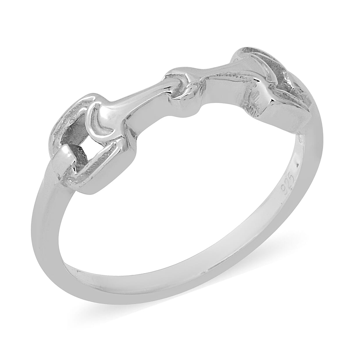 Designer Inspired- Sterling Silver Snaffle Bit Ring