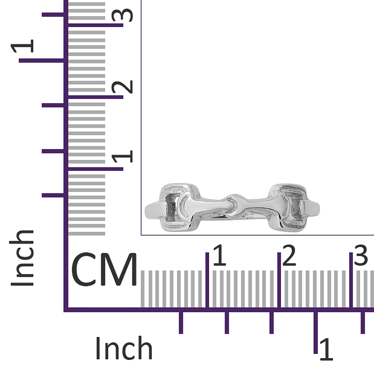 Designer Inspired- Sterling Silver Snaffle Bit Ring