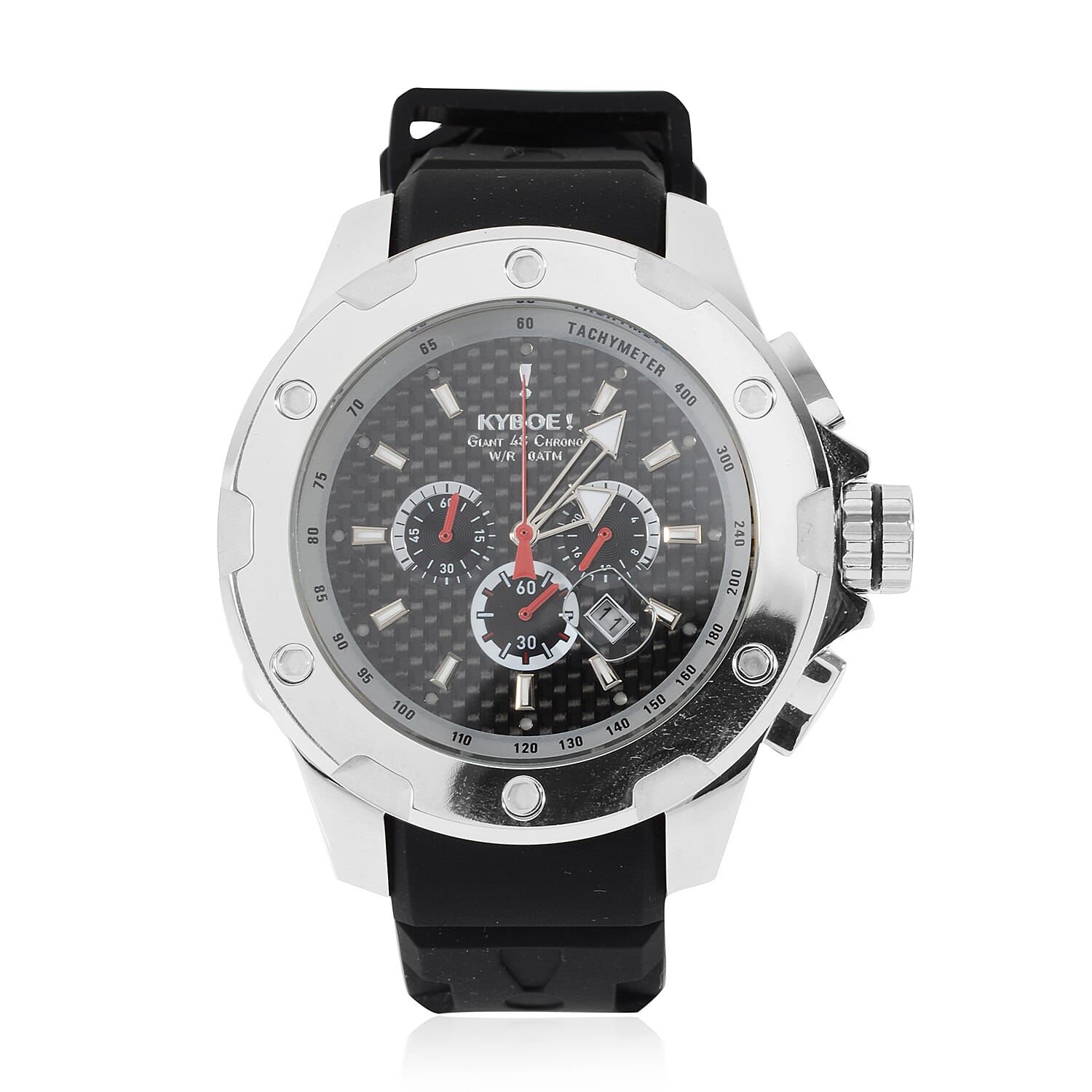 KYBOE Alpha Collection - Steel Noir 48MM LED Watch- 100M Water Resistance