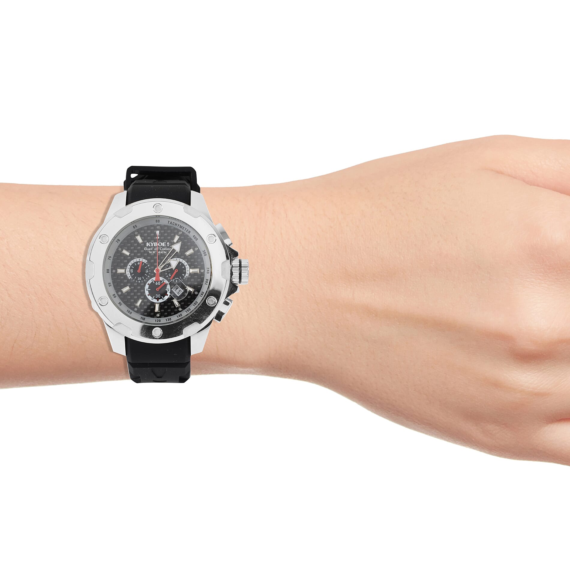 KYBOE Alpha Collection - Steel Noir 48MM LED Watch- 100M Water Resistance