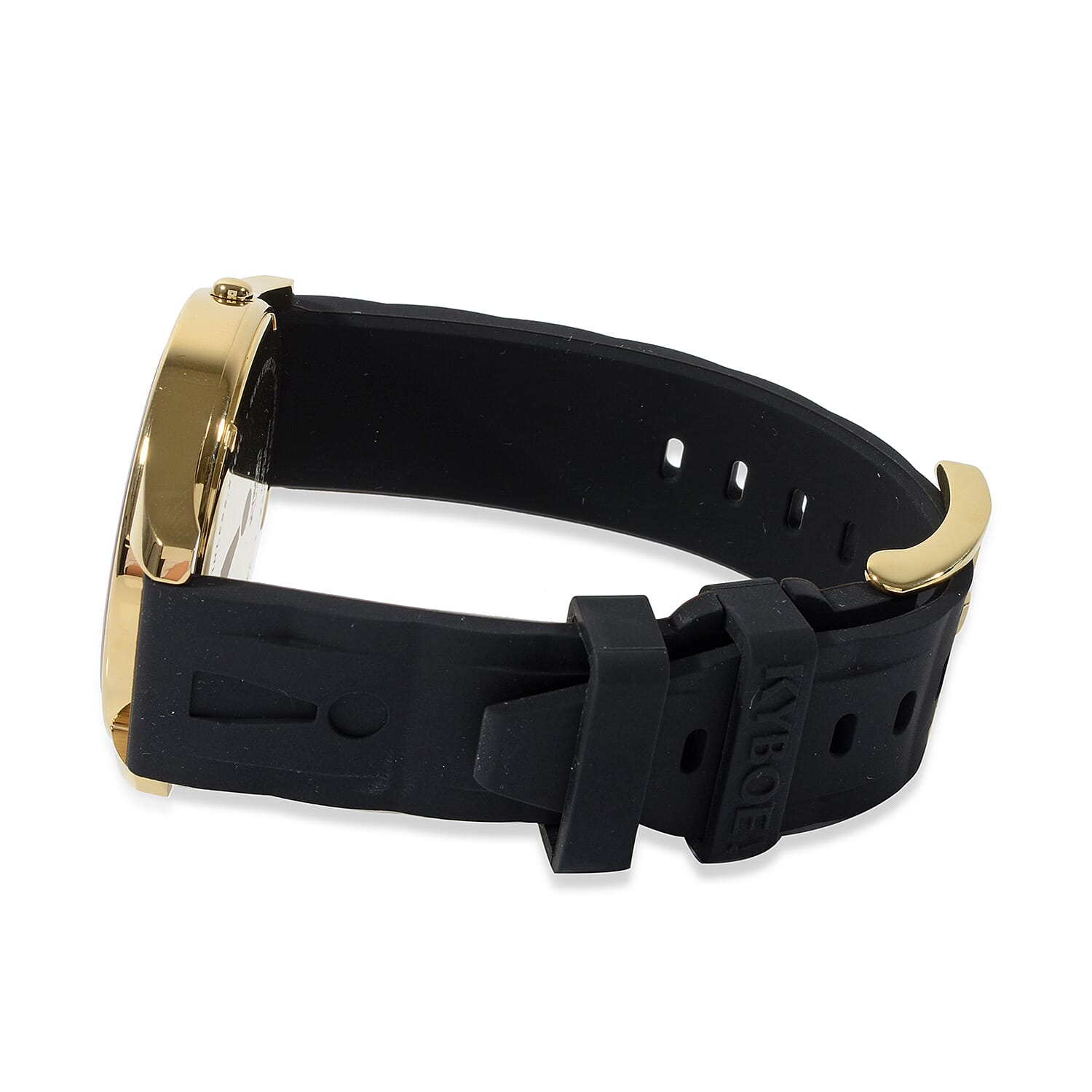 KYBOE Evolve Collection - Black Gold Slimline 45MM LED Watch- 100M Water Resistance (With Extra Strap)