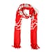 100% Merino Wool Kashmiri  Hand Embroidery (Wool and Silver Thread) Heavy Weight Scarf (Size 195x70 Cm) - Red - Upto 400 Gms