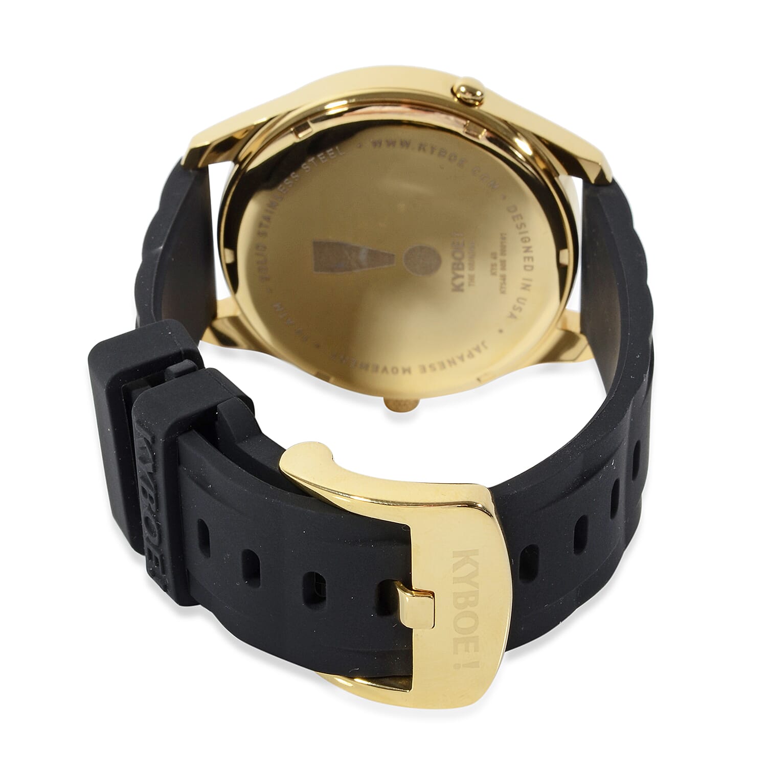 KYBOE Evolve Collection Slim 100M Water Resistant Watch - Black and Gold Tone