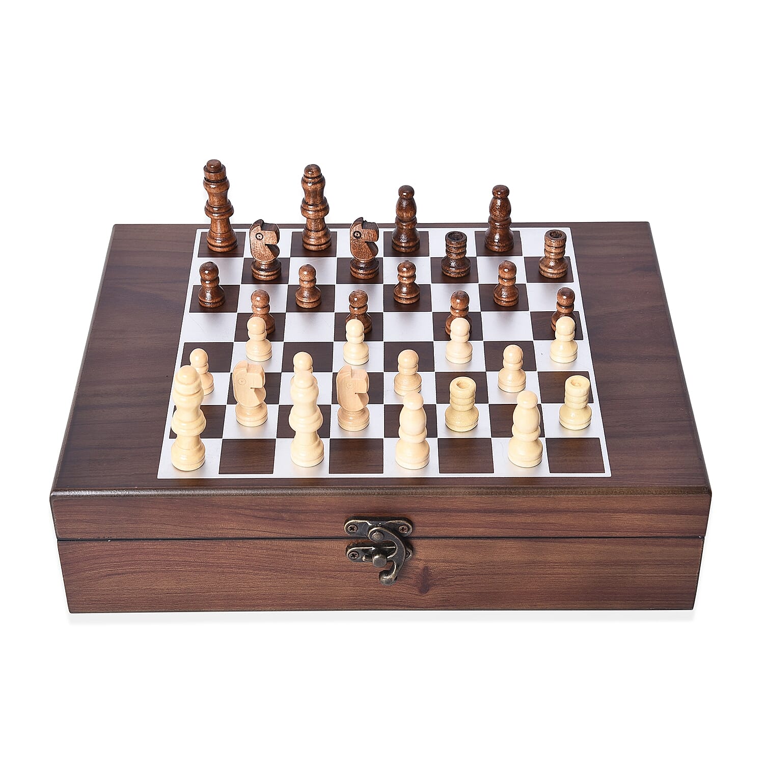 Games Set in Folding Checkerboard Box (includes 32 Chess Pieces, 90 Number Tiles and Tickets)