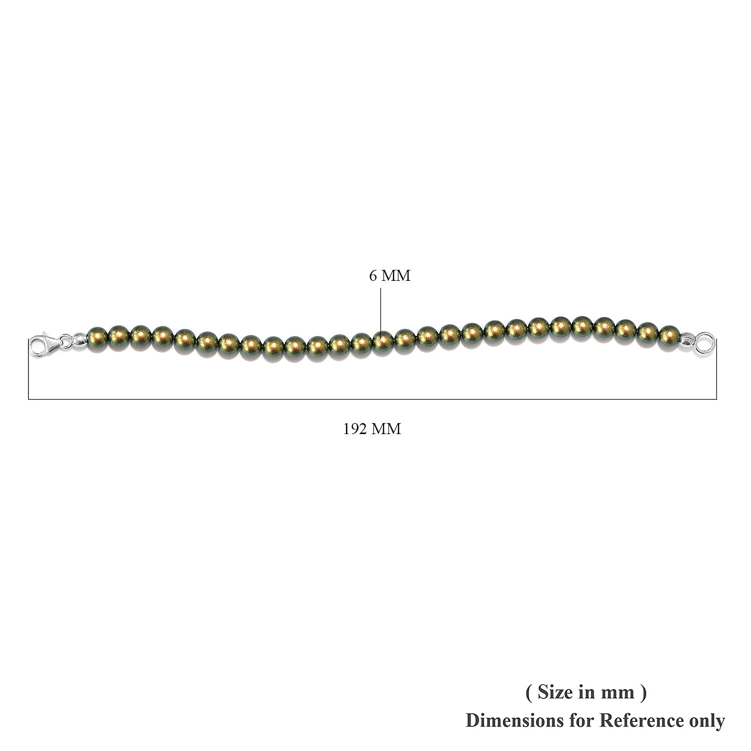 J Francis -  Iridescent Crystal Bracelet (Size 7.5) with Lobster Lock in Rhodium Overlay Sterling Silver