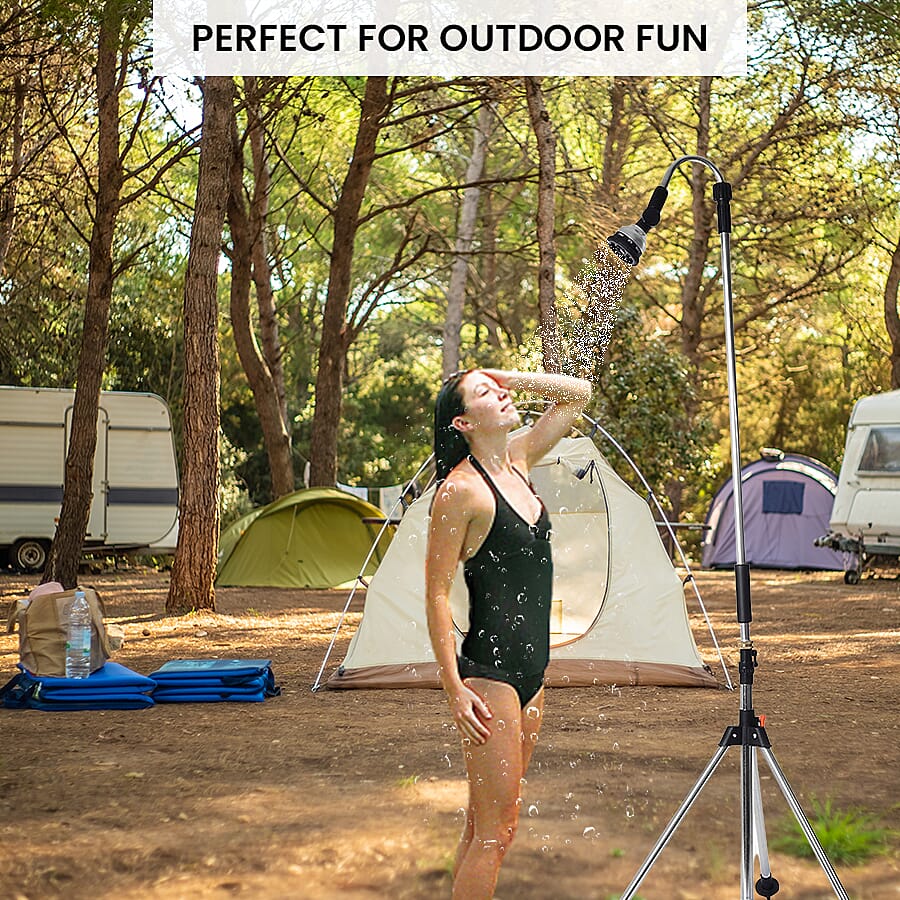 Multi Functional Portable Outdoor Shower Stand with Adjustable Shower Head and Height (L- 180 Cm)