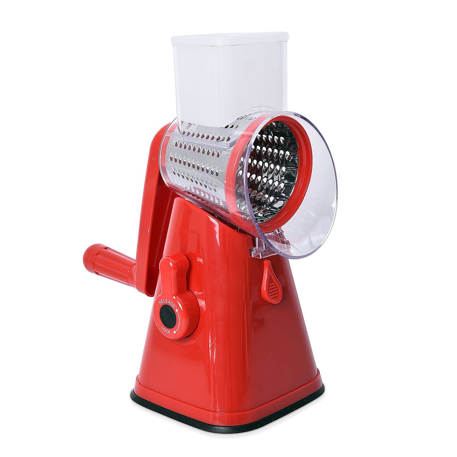 Whizzy Chopper - 3 in 1 Slicer, Grater and Shredder. Safe Barrel Blades - Speedy Chopping, Easy Cleaning, Non-Electric - Red