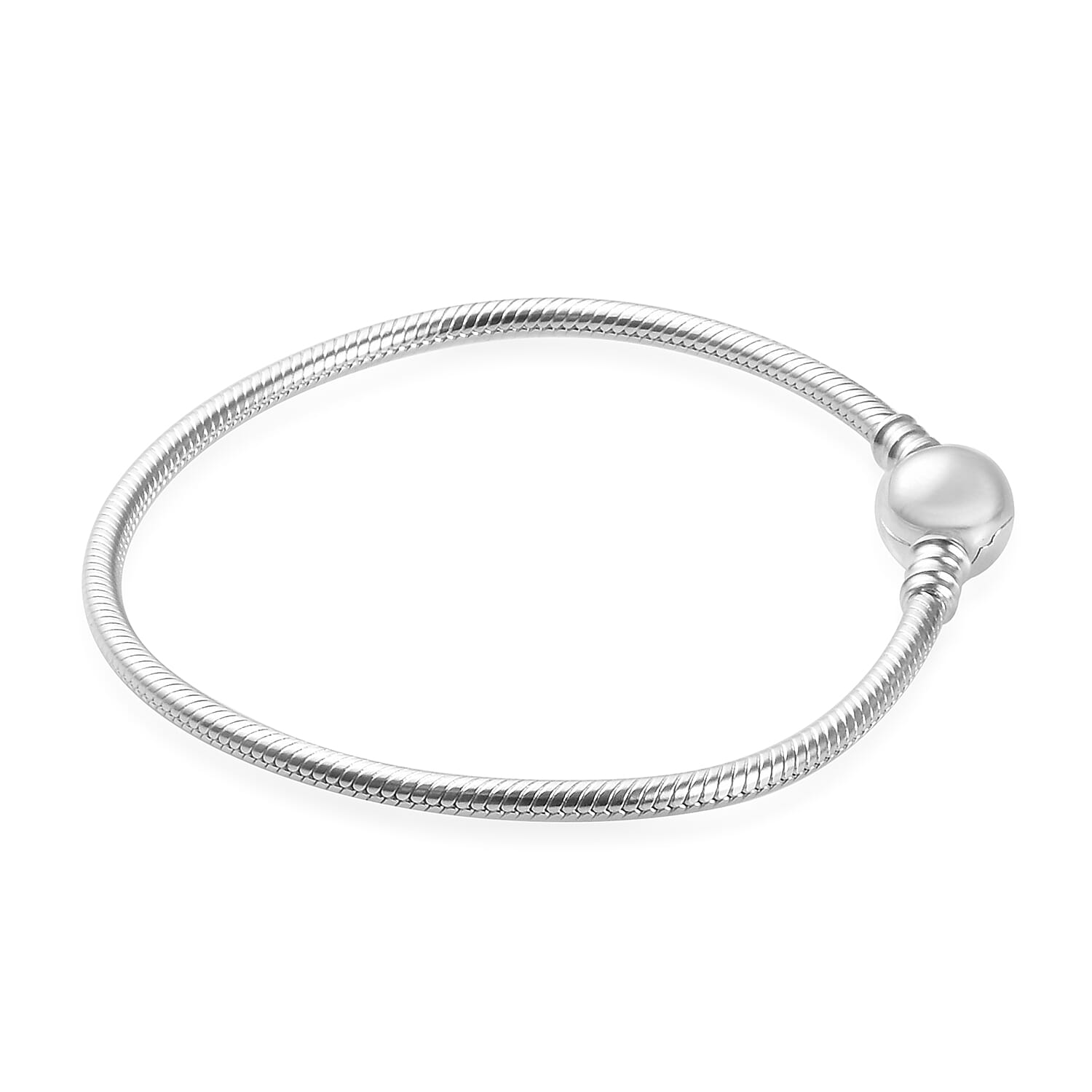 Charmes De Memoire Platinum Overlay Sterling Silver Bracelet (Size 7.5), Silver wt 15.50 Gms