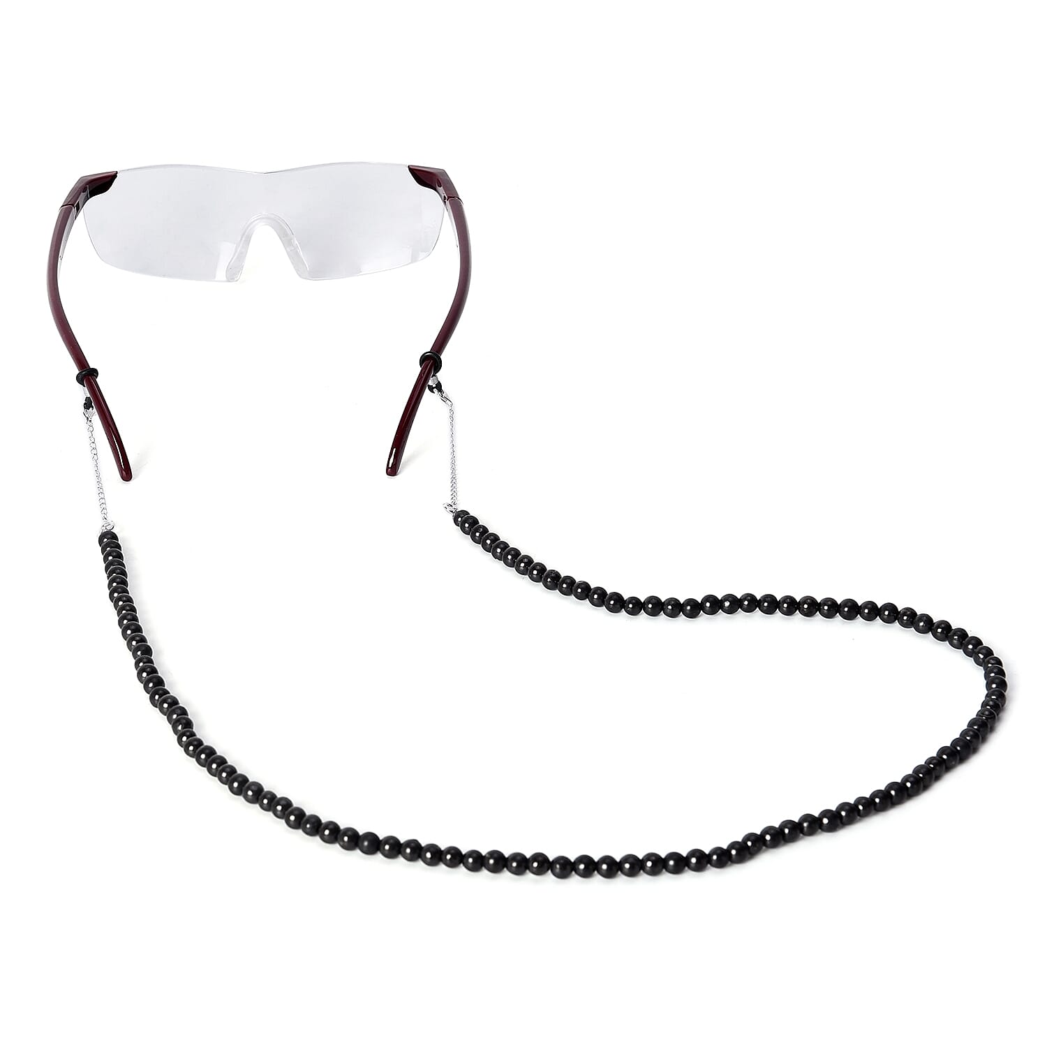 2 Piece Set - Big Vision Magnifying Glasses and Shungite Beads Strings/ Necklace 150ct (Size 32) -160%- Red Colour