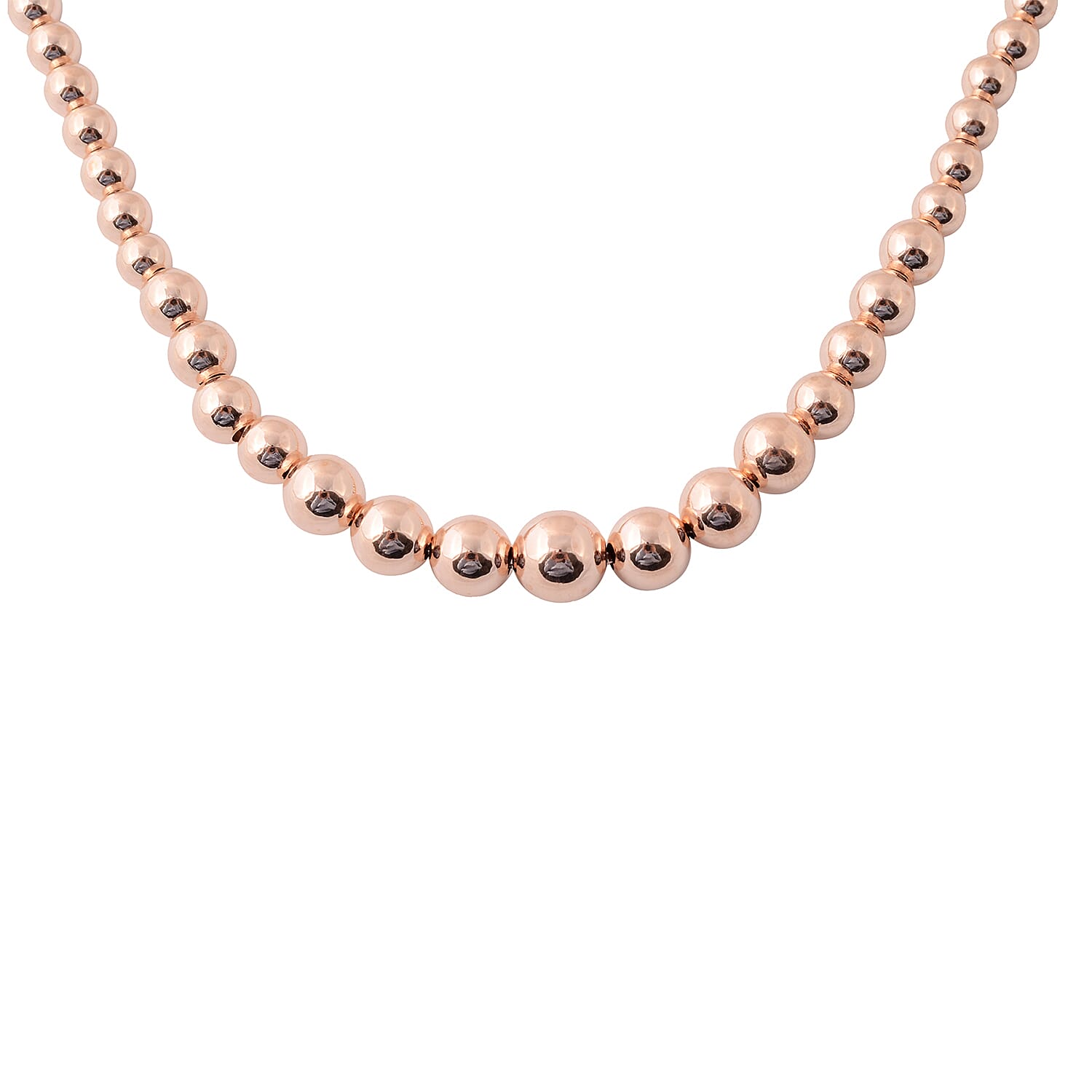 Rose gold 2025 bead necklace