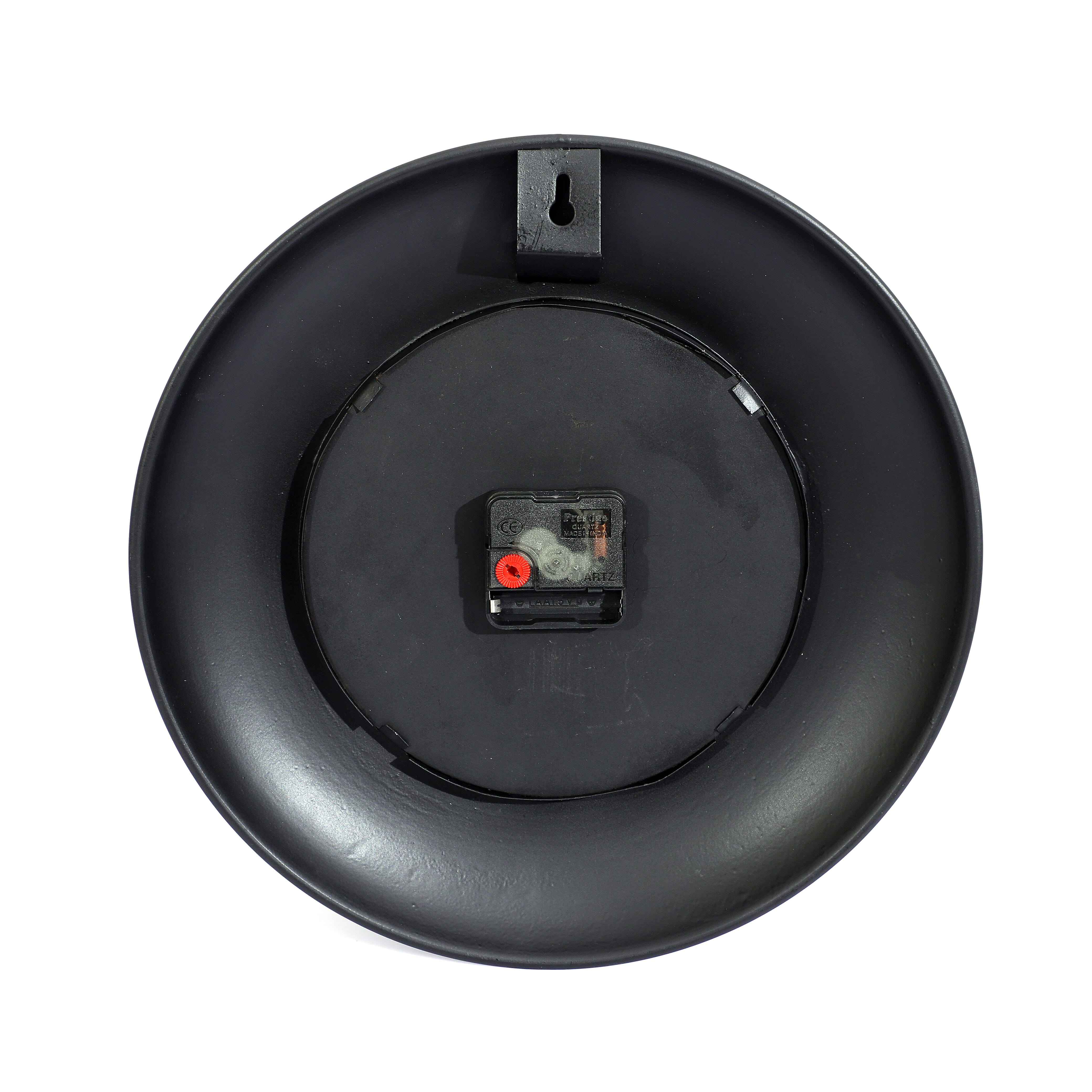 Round Wall Clock Made with White Crackle Mosaic Glass and Shungite (Height - 30Cm, Dia - 20Cm)