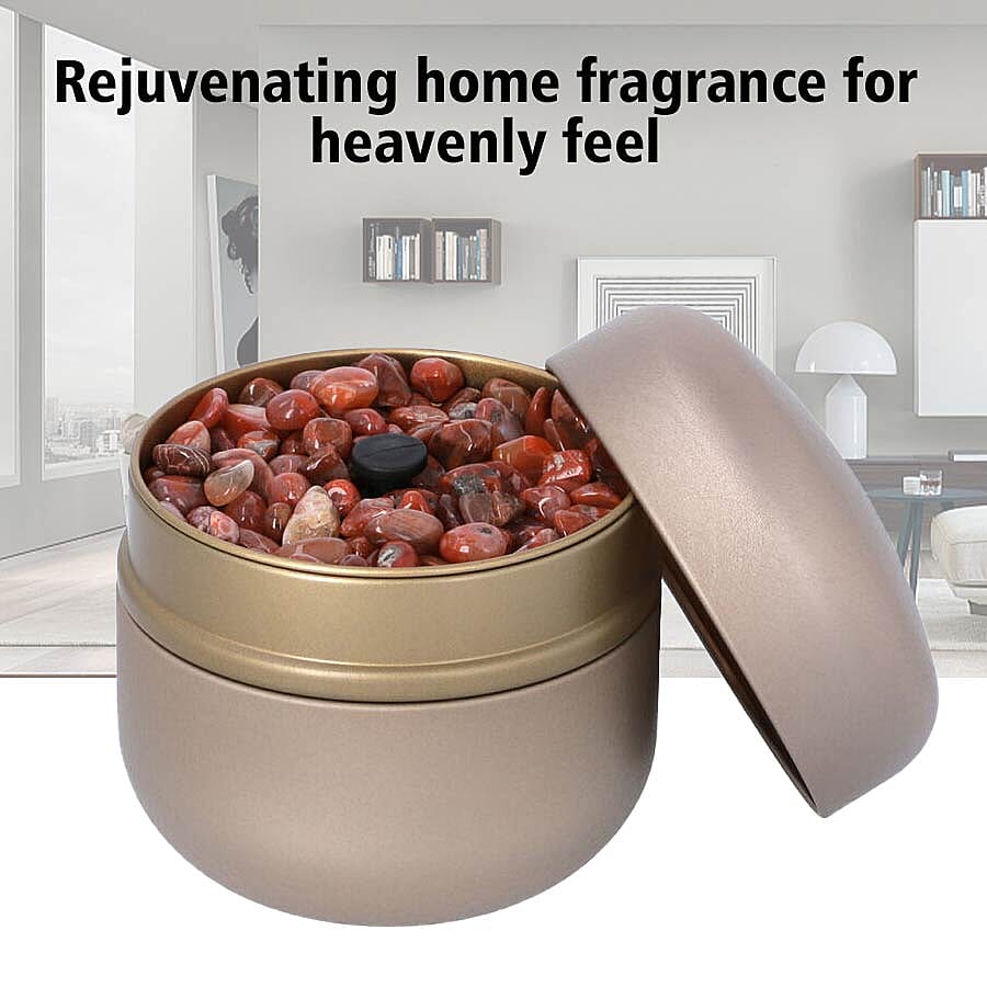 The 5th Season - English Pear & Freesia - Scented Red Agate Gems in Gift Box with Fragrance Oil