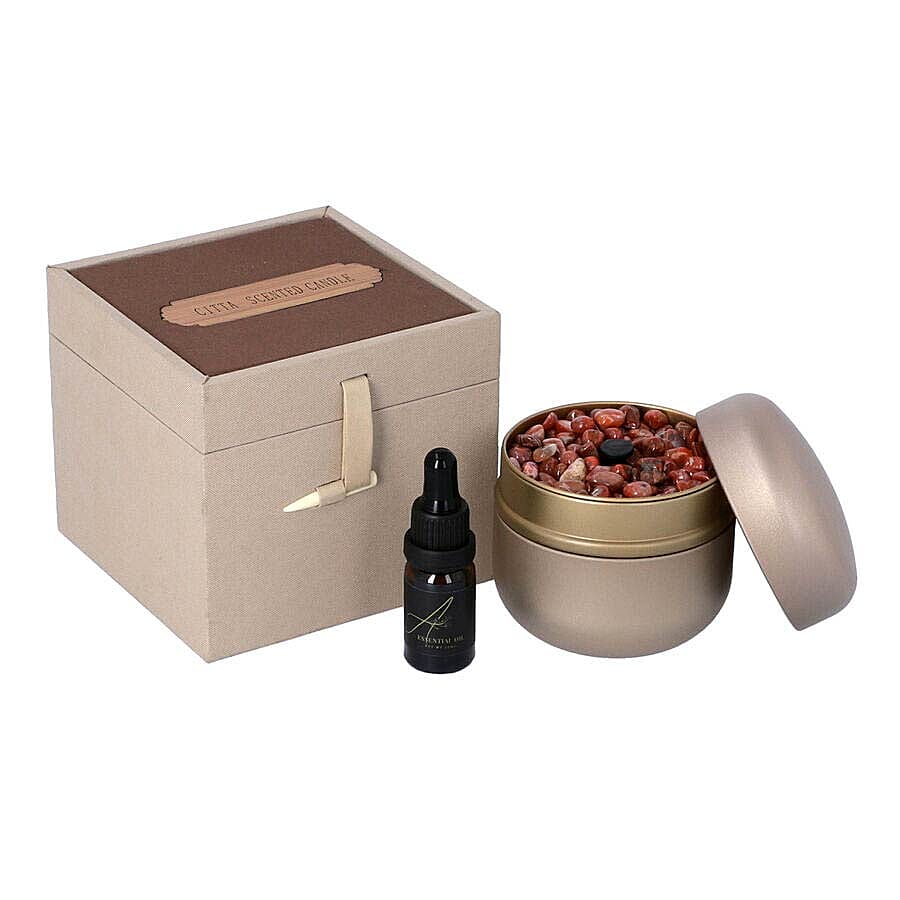 The 5th Season - English Pear & Freesia - Scented Red Agate Gems in Gift Box with Fragrance Oil