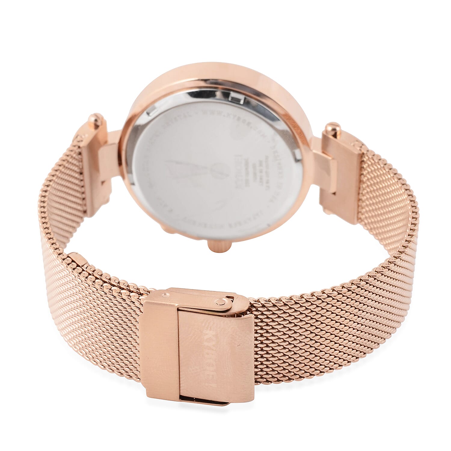 KYBOE Lago Rosa 12 Glowing Diamonds Studded LED Watch - Rose - 36mm dial