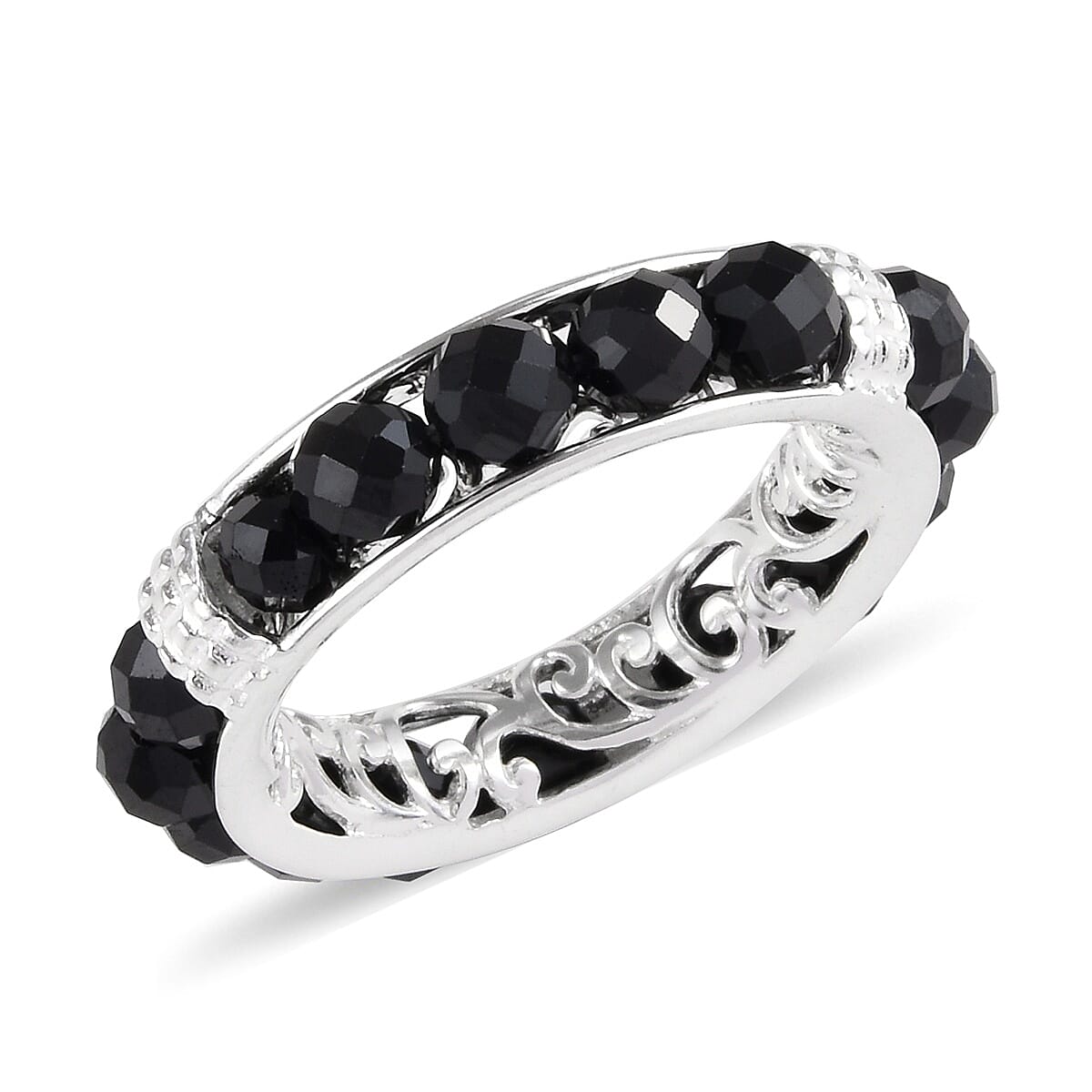 Black spinel shop eternity band