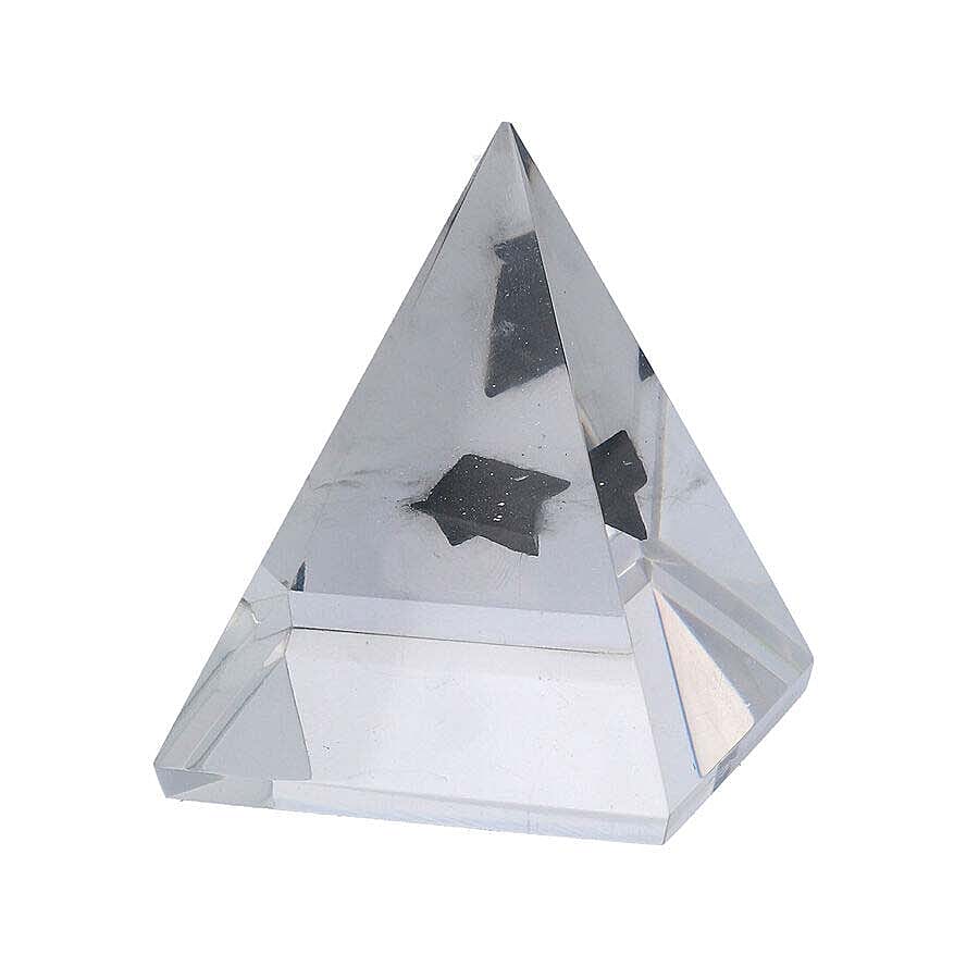Big Shungite Orgonite Pyramid (Size 6.5x6.5x7.5 Cm)