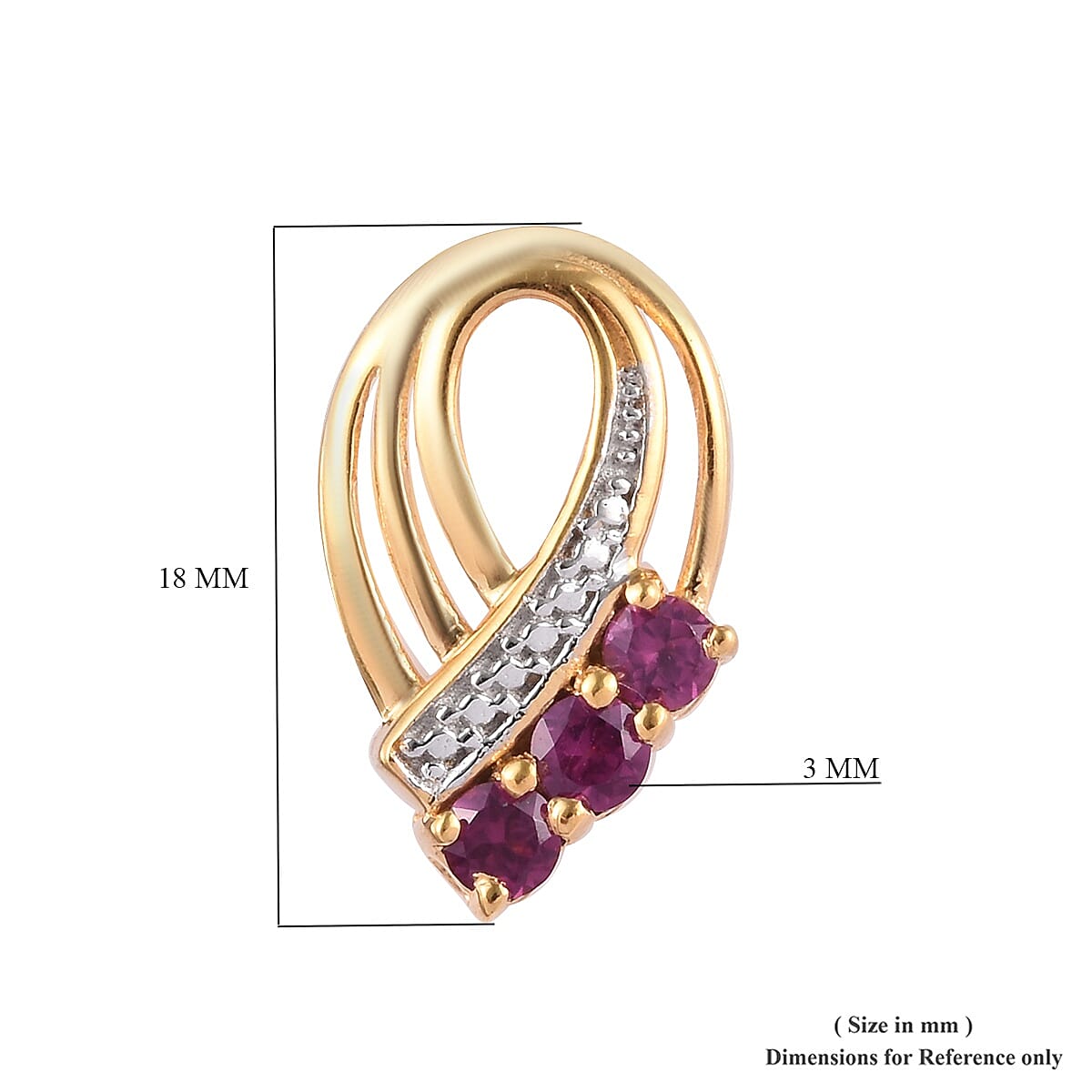 Rhodolite Garnet (Rnd) Earrings (with Push Back) in 14K Gold Overlay Sterling Silver 1.00 Ct.