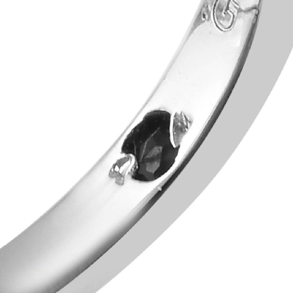 GP - Kiss Ring Red Enameling on Platinum Overlay Sterling Silver, Silver Wt. 6.55 Gms