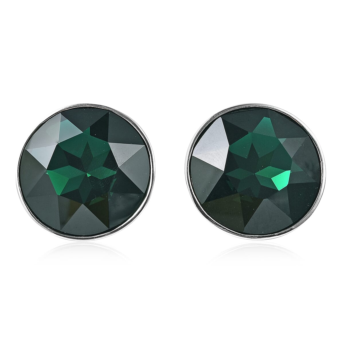WILLIAM HUNT Simulated Chrome Diopside (Rnd) Cufflink in Silver Tone