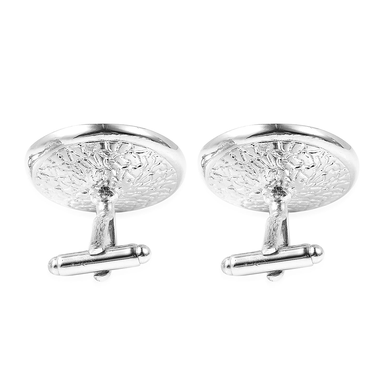 WILLIAM HUNT Simulated Chrome Diopside (Rnd) Cufflink in Silver Tone