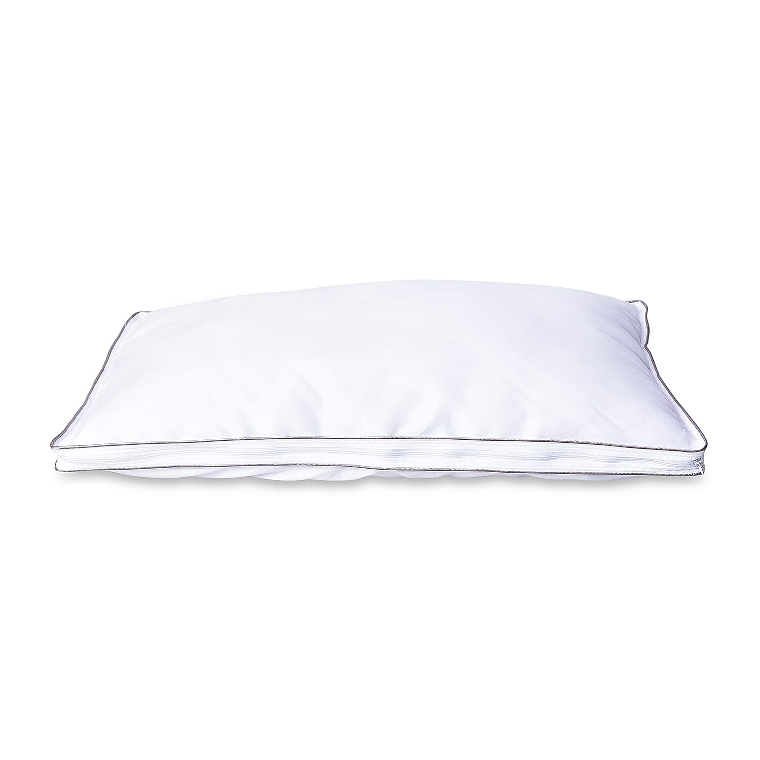 5 Star Deluxe Range - Down Alternative Pillow Cover with Silver Piping and Zipper Closure (Size 70x50 cm)