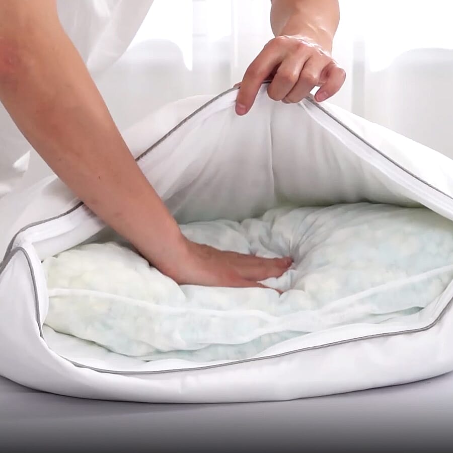 5 Star Deluxe Range - Down Alternative Pillow Cover with Silver Piping and Zipper Closure (Size 70x50 cm)