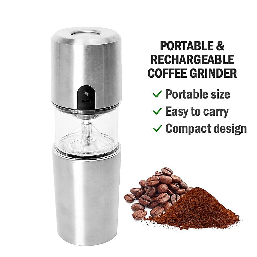 Portable and Rechargeable Coffee Grinder (Size 7.6x22.7 cm)