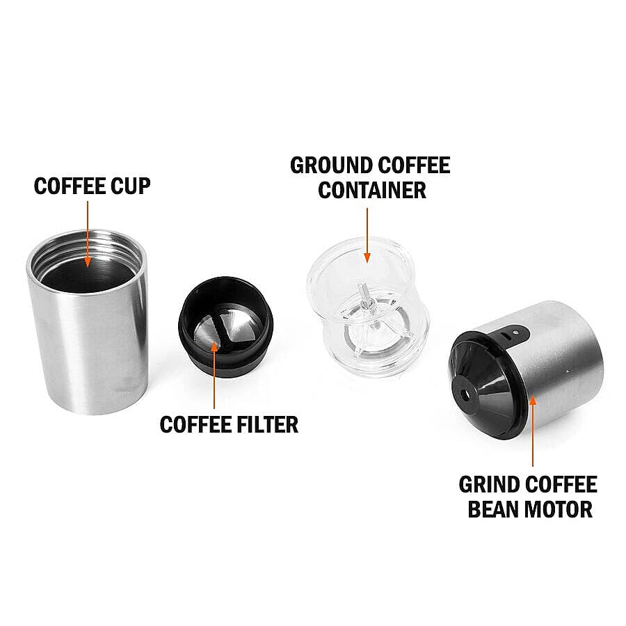 Portable and Rechargeable Coffee Grinder (Size 7.6x22.7 cm)