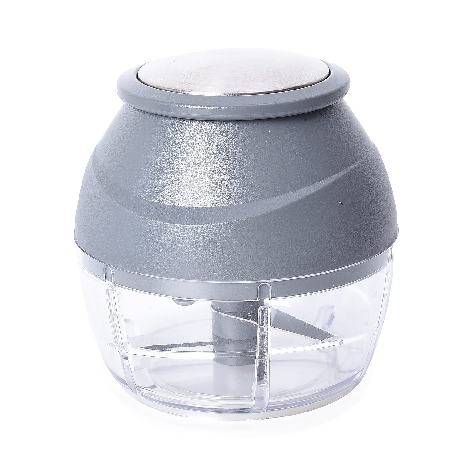 2 Piece Set - 3 in 1 Electric Sharpener for Knives, Scissors & Screwdrivers with Garlic Mincer (Size 8.6x8.8 cm) (2xAA Battery not Included) - Grey and Black