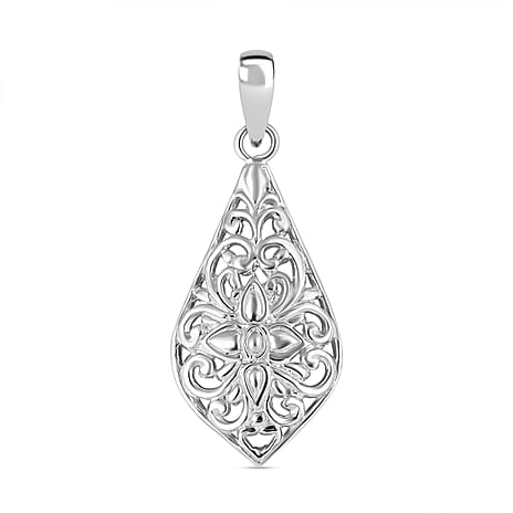 Royal Bali Collection - Floral Pendant in Sterling Silver