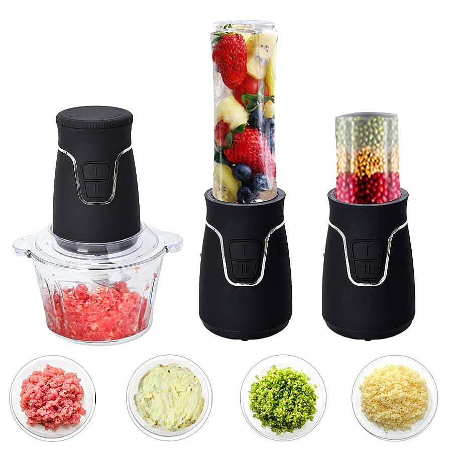 Easy Speedy Blender (600ml Jar, Cross Blade, 2L Glass Bowl and 100ml Grinding Jar)